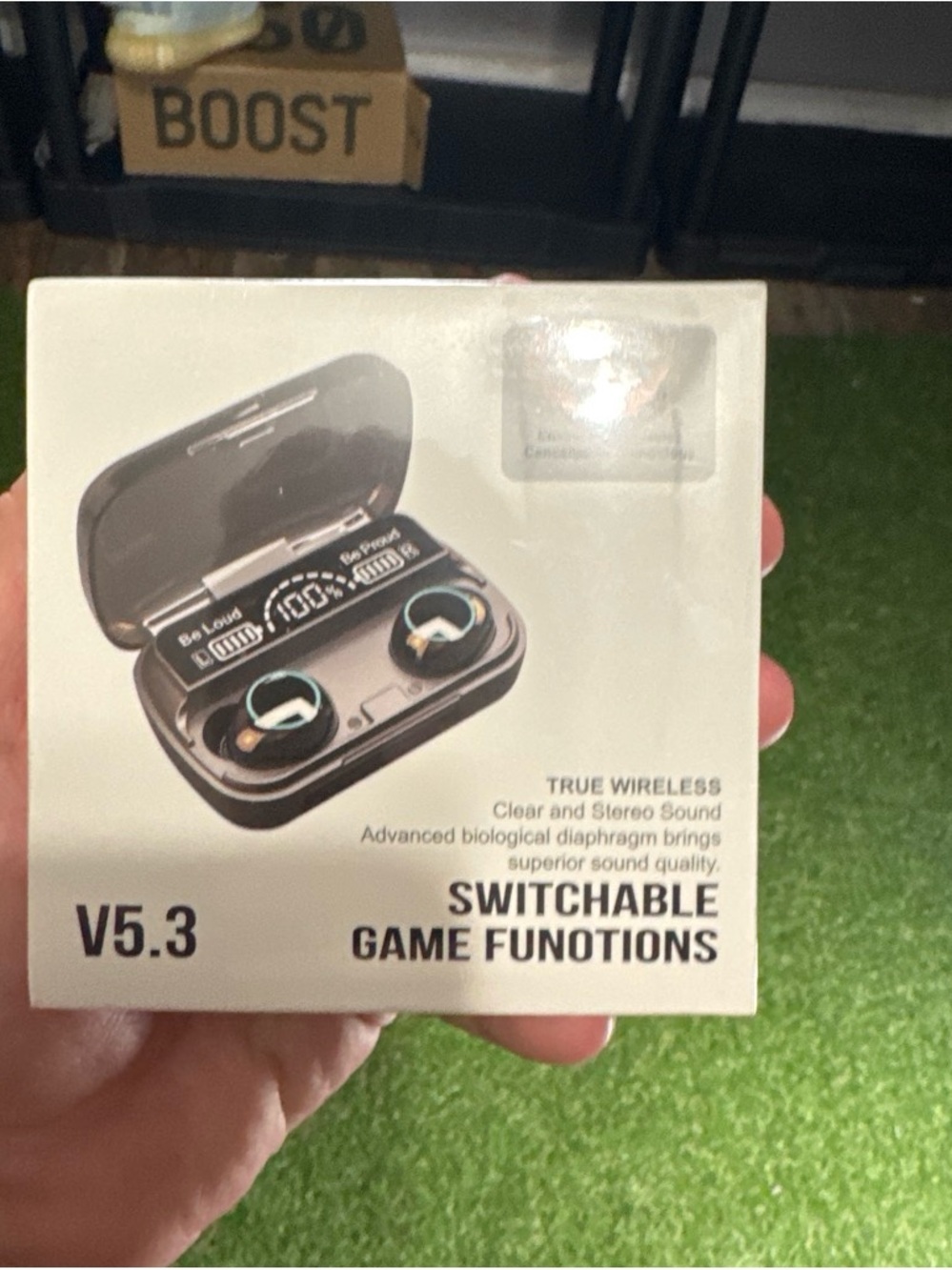 V5.3 True Wireless Earbuds with LED Charging Case - Black BRAND NEW